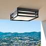 1_Kichler Ryler 12" Wide Black LED Outdoor Ceiling Light