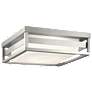 Kichler Ryler 12" Wide Brushed Aluminum LED Outdoor Ceiling Light