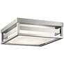 1_Kichler Ryler 12" Wide Brushed Aluminum LED Outdoor Ceiling Light