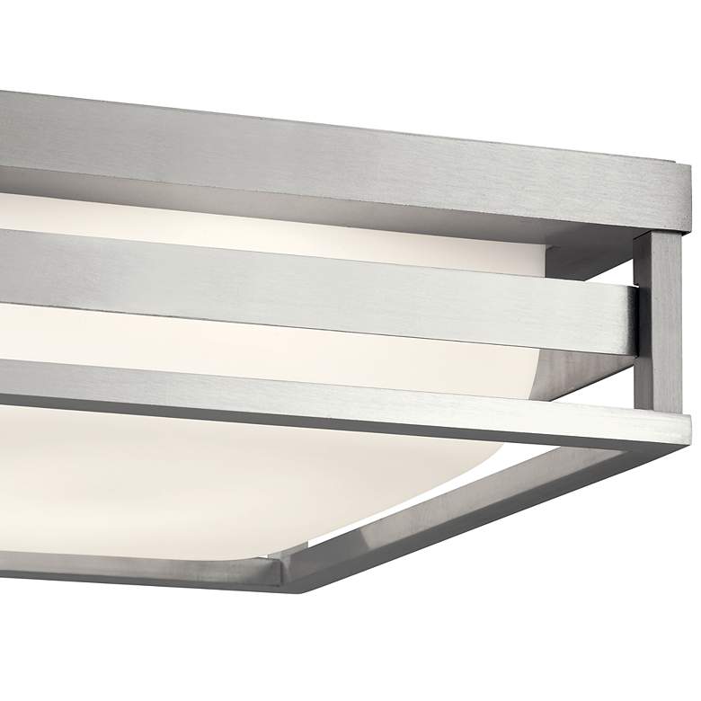 Image 2 Kichler Ryler 12" Wide Brushed Aluminum LED Outdoor Ceiling Light more views