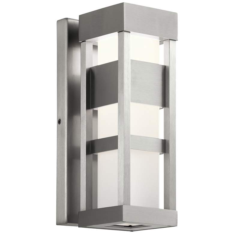 Image 1 Kichler Ryler 12"H Brushed Aluminum LED Outdoor Wall Light