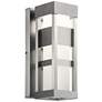 1_Kichler Ryler 12"H Brushed Aluminum LED Outdoor Wall Light