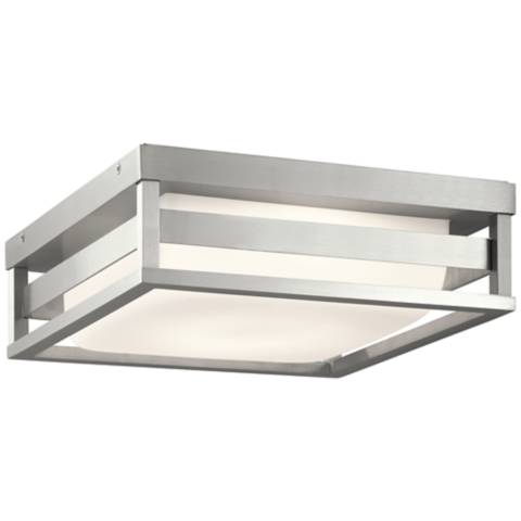 Kichler Ryler 12" Wide Brushed Aluminum LED Outdoor Ceiling Light