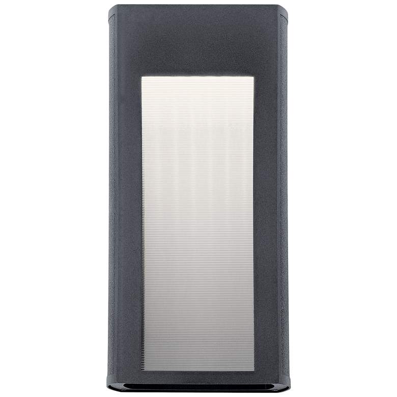 Image 1 Kichler Ryo 16 1/4"H Textured Black LED Outdoor Wall Light