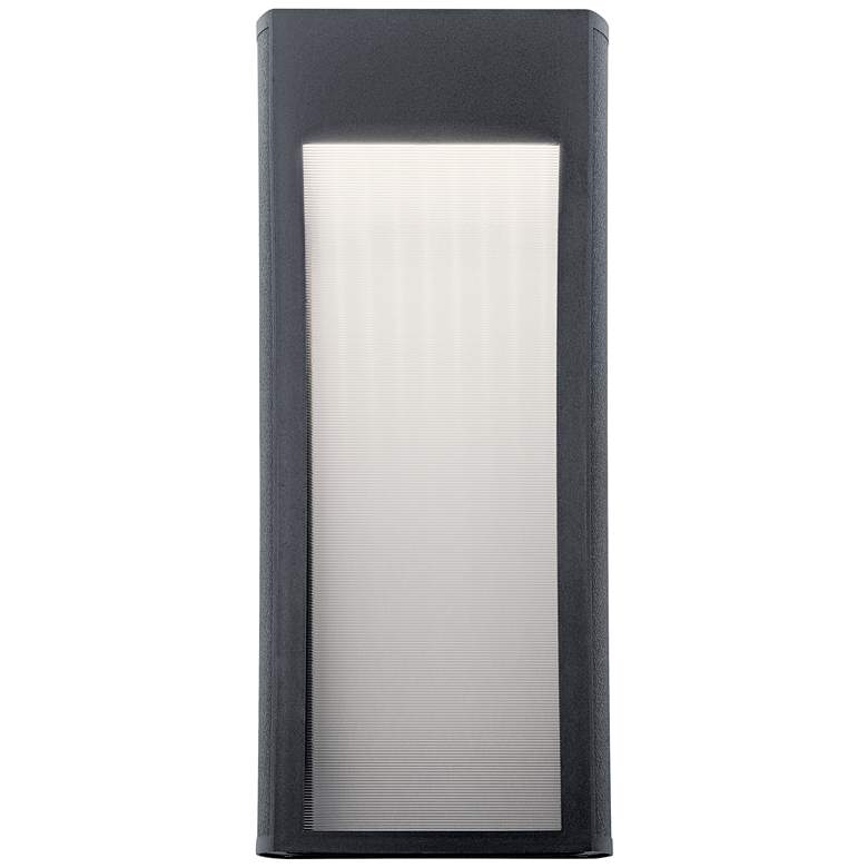 Image 1 Kichler Ryo 20 3/4 inchH Textured Black LED Outdoor Wall Light