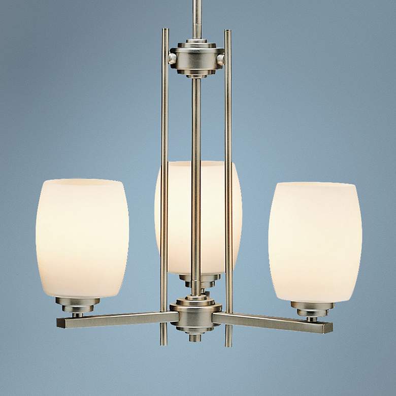 Image 1 Kichler Sabina Nickel 18 1/2 inchW 3-Light Up-Down Chandelier