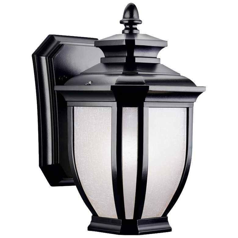 Image 1 Kichler Salisbury 10 1/2" High Black Outdoor Wall Light