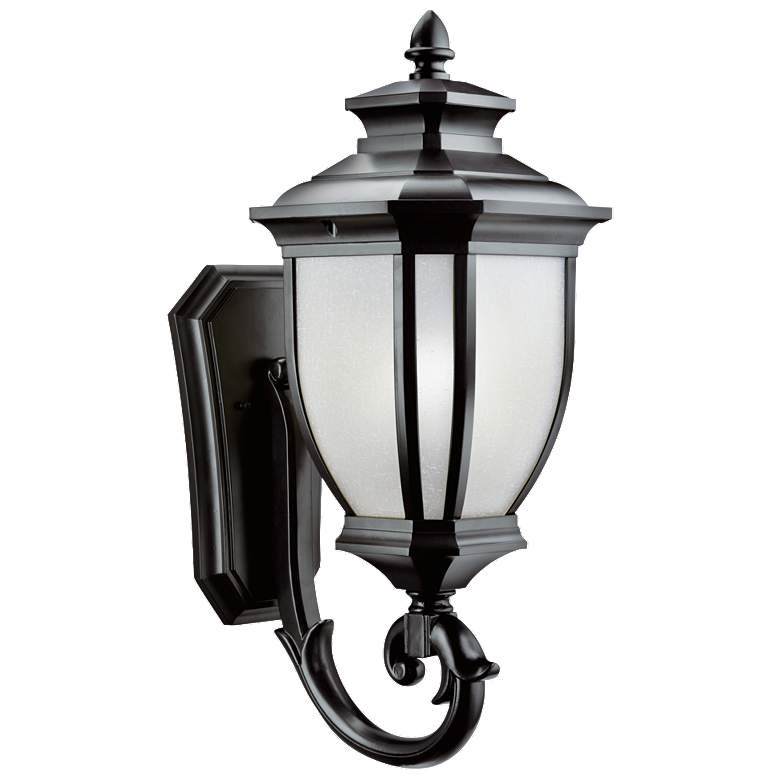 Image 1 Kichler Salisbury 24 1/4" Black Scroll Arm Traditional Outdoor Wall