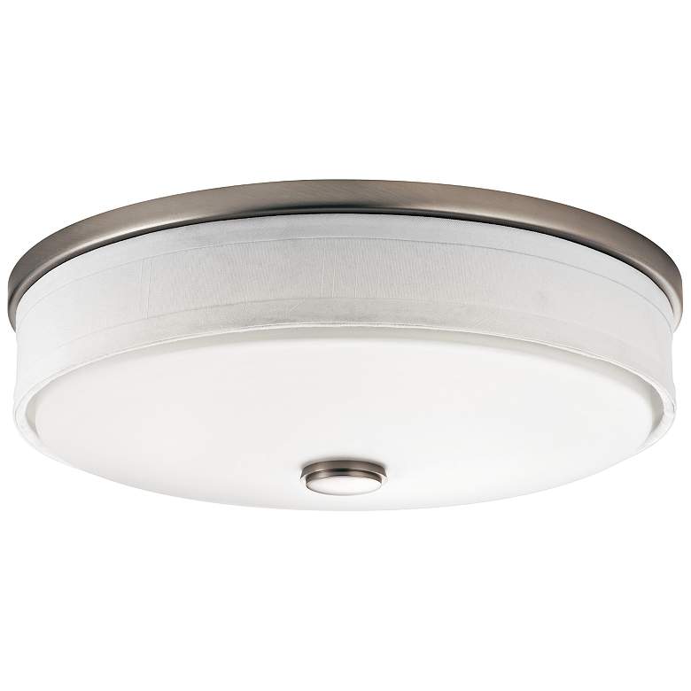 Image 2 Kichler Santiago 13" Wide Brushed Nickel LED Ceiling Light