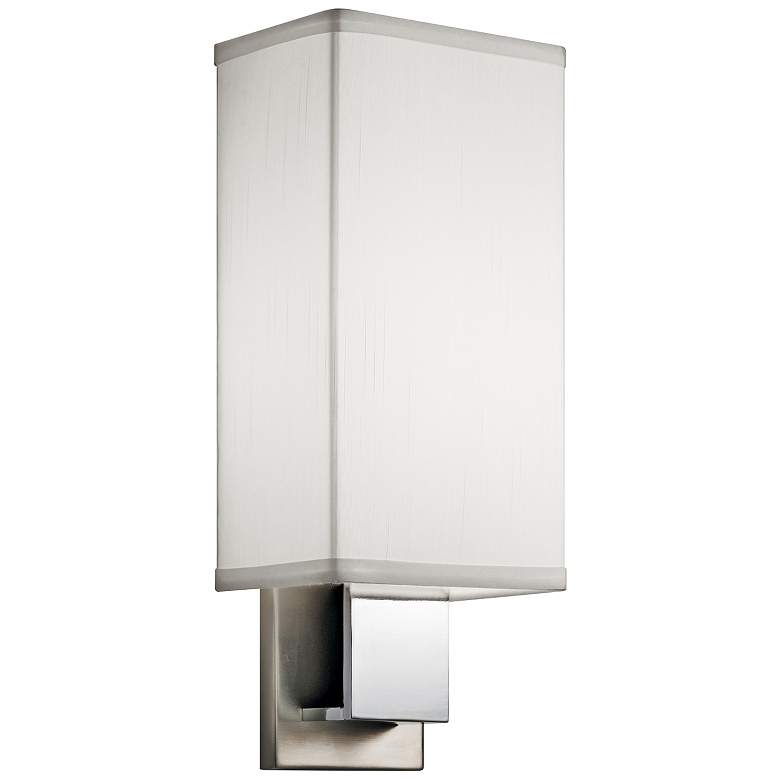 Image 2 Kichler Santiago 14 1/4 inchH Nickel and Chrome LED Wall Sconce