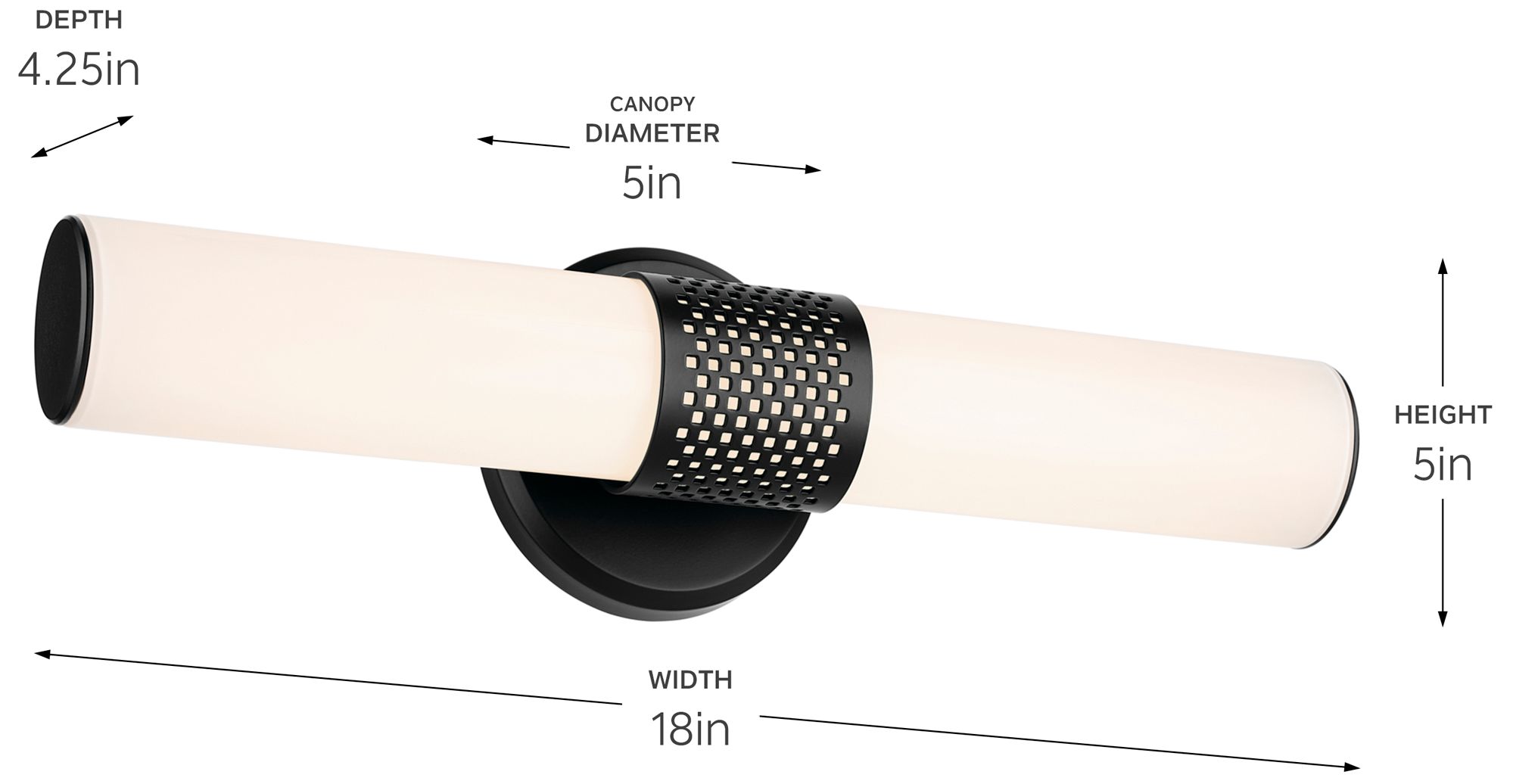 Kichler Sashi Black Bath Bar Small