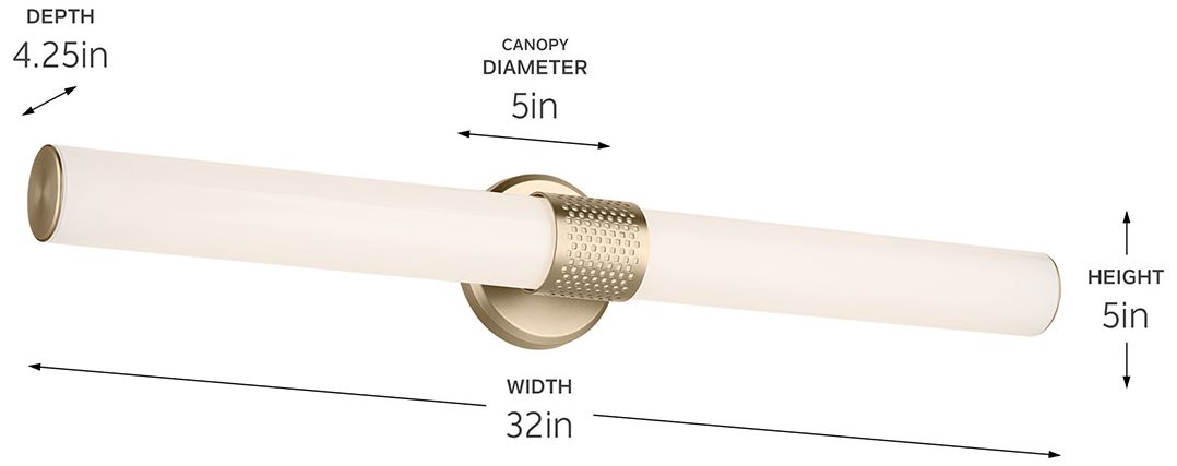 Kichler Sashi Champagne Bronze Bath Bar Large