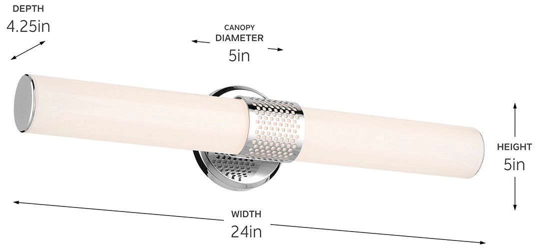 Kichler Sashi Chrome Bath Bar Medium
