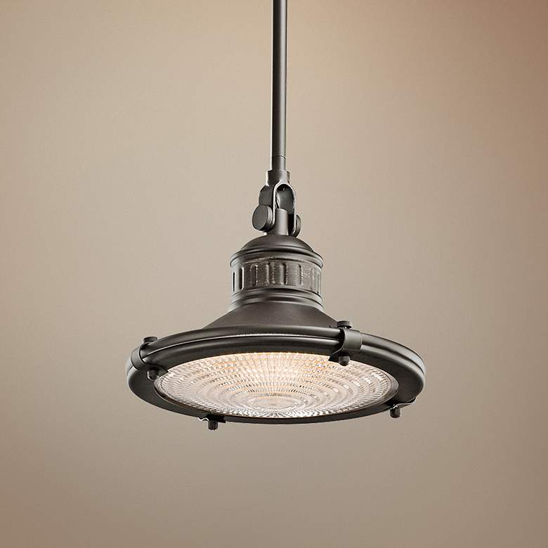 Image 1 Kichler Sayre 10" Wide Olde Bronze Mini Pendant Light