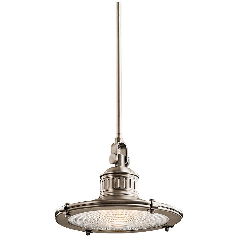 Image 1 Kichler Sayre Collection 12"W Antique Pewter Mini Pendant
