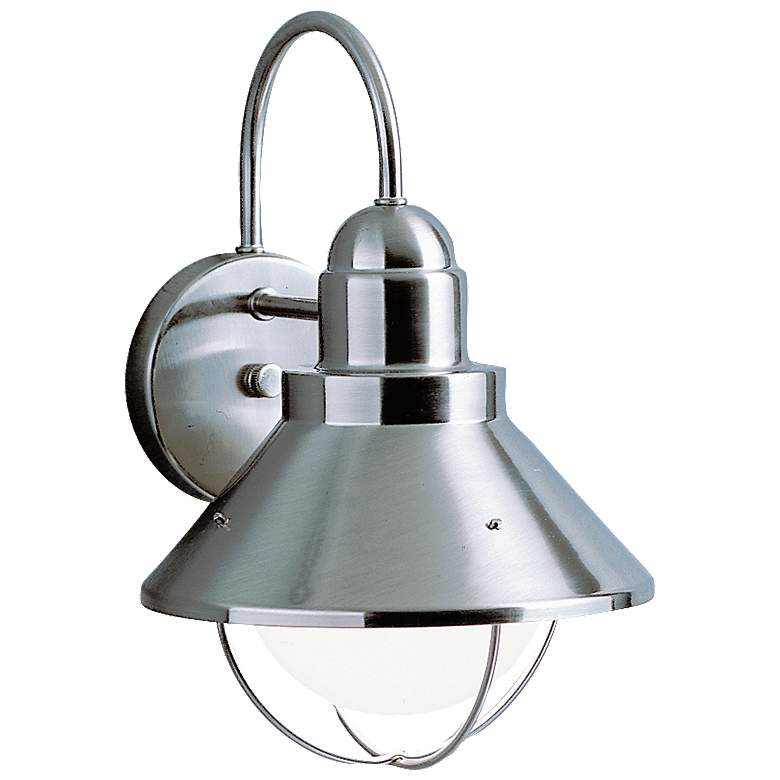 Image 1 Kichler Seaside 12" High Brushed Nickel Outdoor Wall Light