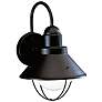 1_Kichler Seaside 12" High Industrial Black Outdoor Wall Light