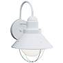 1_Kichler Seaside 12" High White Outdoor Wall Light