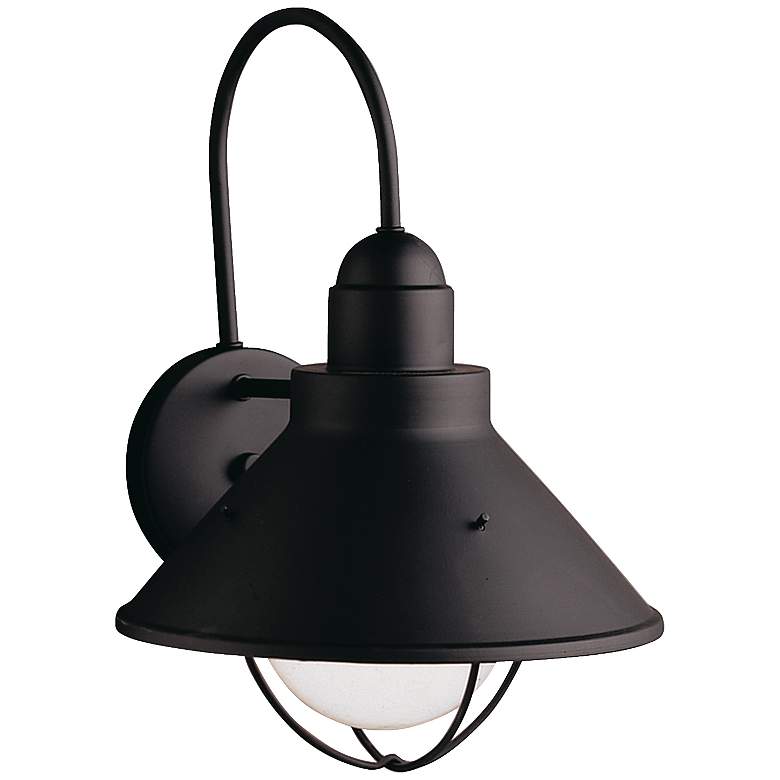 Image 2 Kichler Seaside 14 1/4" High Black Outdoor Wall Light