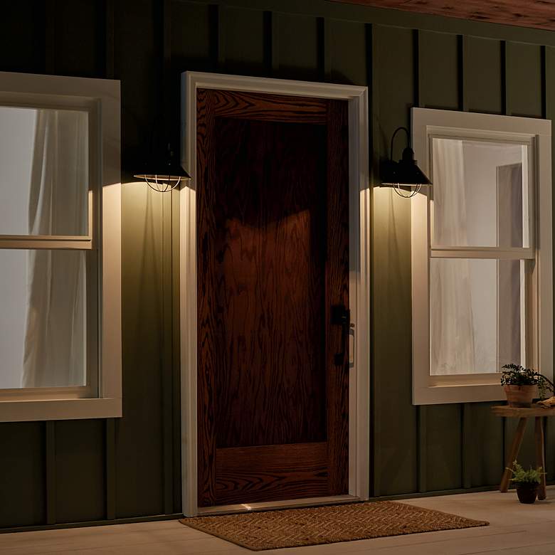 Image 4 Kichler Seaside 14 1/4" High Black Outdoor Wall Light more views
