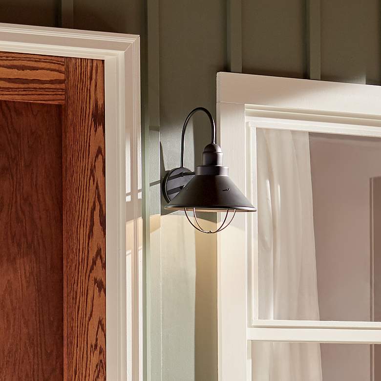 Image 5 Kichler Seaside 14 1/4" High Black Outdoor Wall Light more views