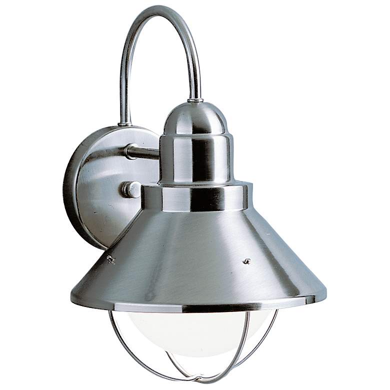 Image 1 Kichler Seaside 14 1/4" High Brushed Nickel Outdoor Wall Light