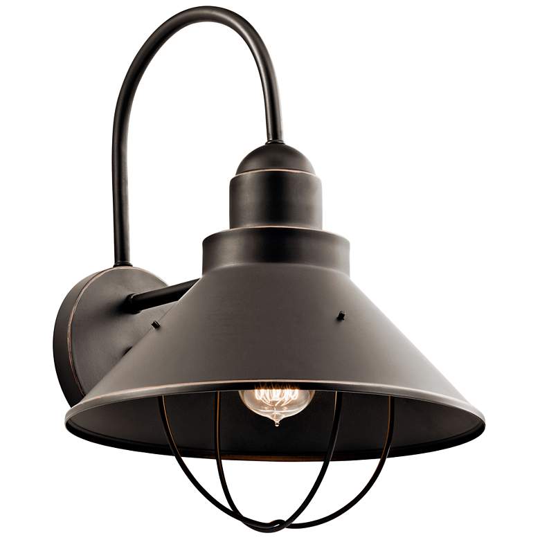 Image 1 Kichler Seaside 16 3/4" High Olde Bronze Outdoor Wall Light