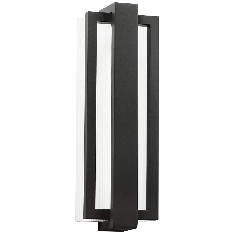 Image 1 Kichler Sedo 18 1/4" High Black Outdoor LED Wall Light