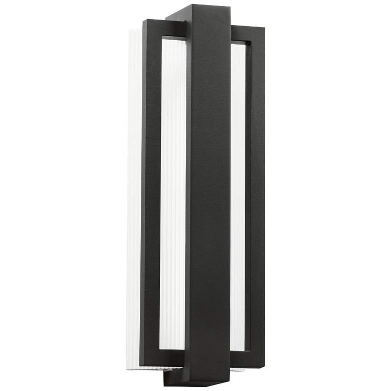 Image 1 Kichler Sedo 18 1/4 inch High Black Outdoor LED Wall Light