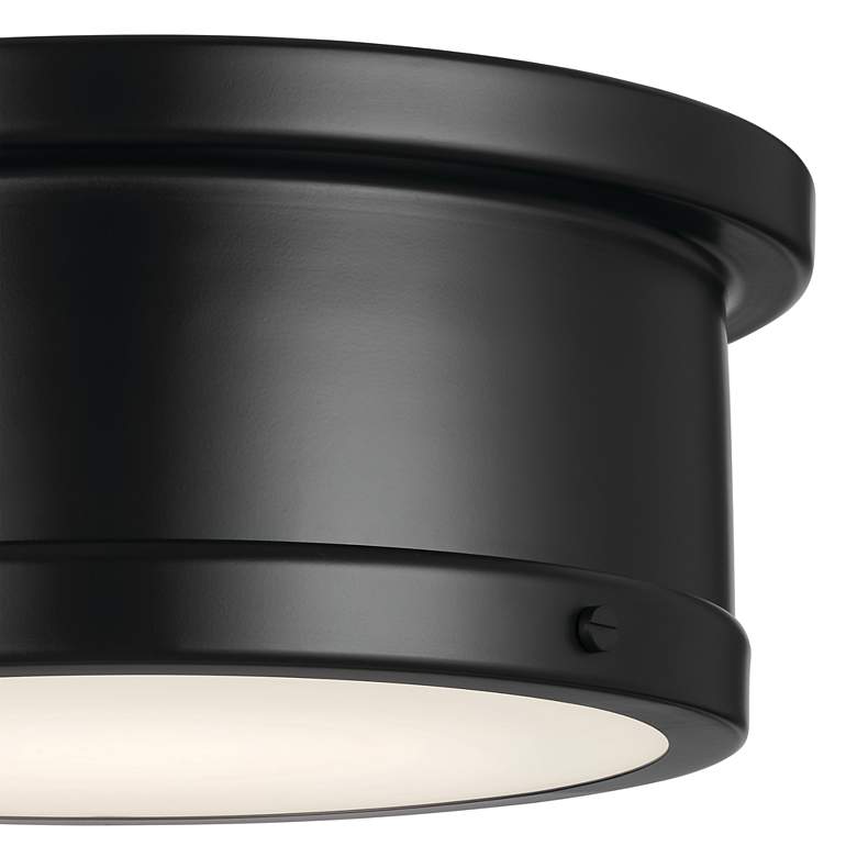 Image 4 Kichler Serca 14.3" Wide Black Finish Flush Mount Ceiling Light more views