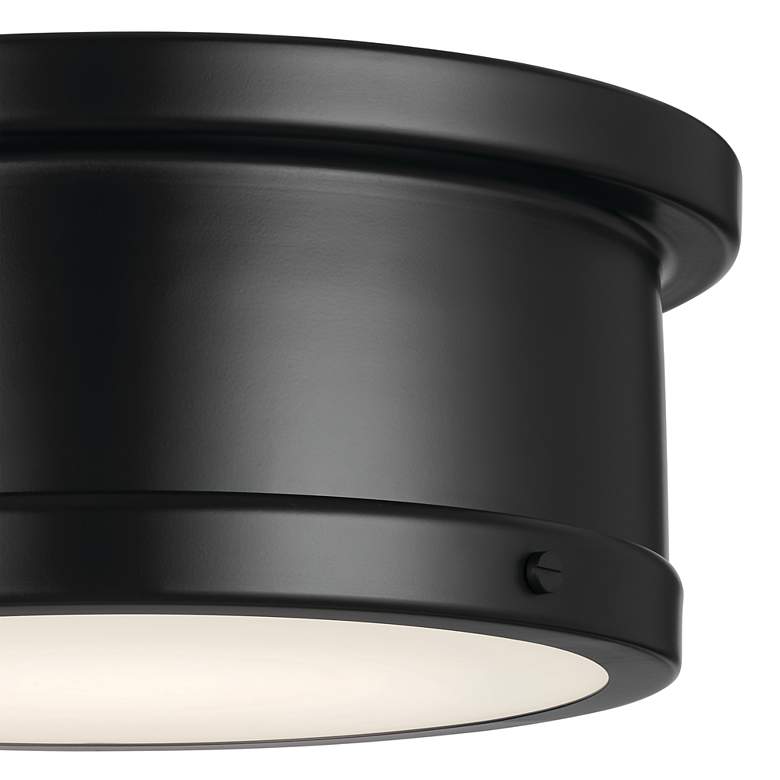 Image 4 Kichler Serca 14.3 inch Wide Black Finish Flush Mount Ceiling Light more views