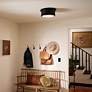 7_Kichler Serca 14.3" Wide Black Finish Flush Mount Ceiling Light more views