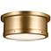 Kichler Serca 14.3" Wide Brass Finish Flush Mount Ceiling Light