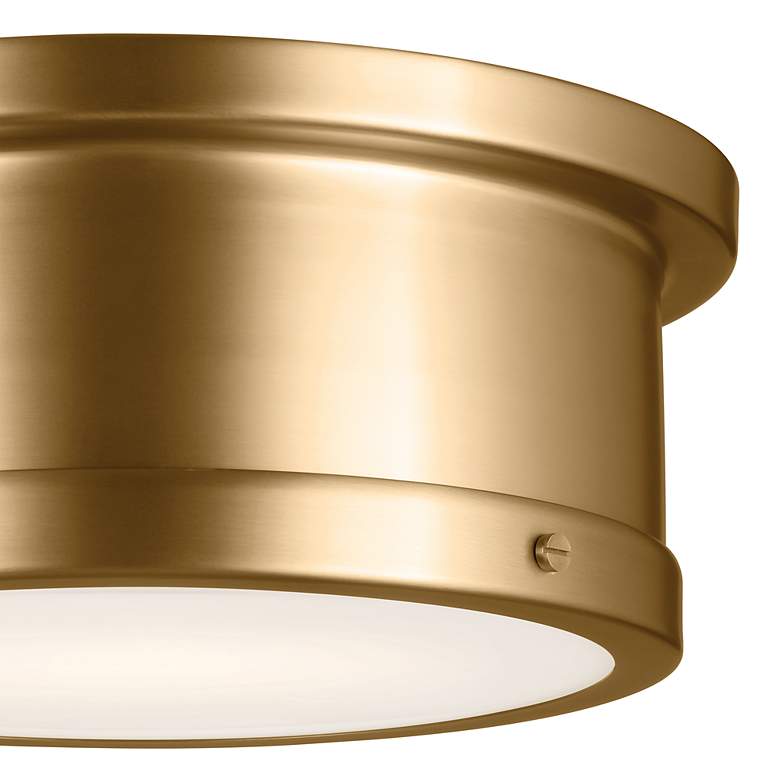 Image 4 Kichler Serca 14.3" Wide Brass Finish Flush Mount Ceiling Light more views