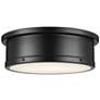 Kichler Serca 18" Wide Black Finish Flush Mount Ceiling Light in scene