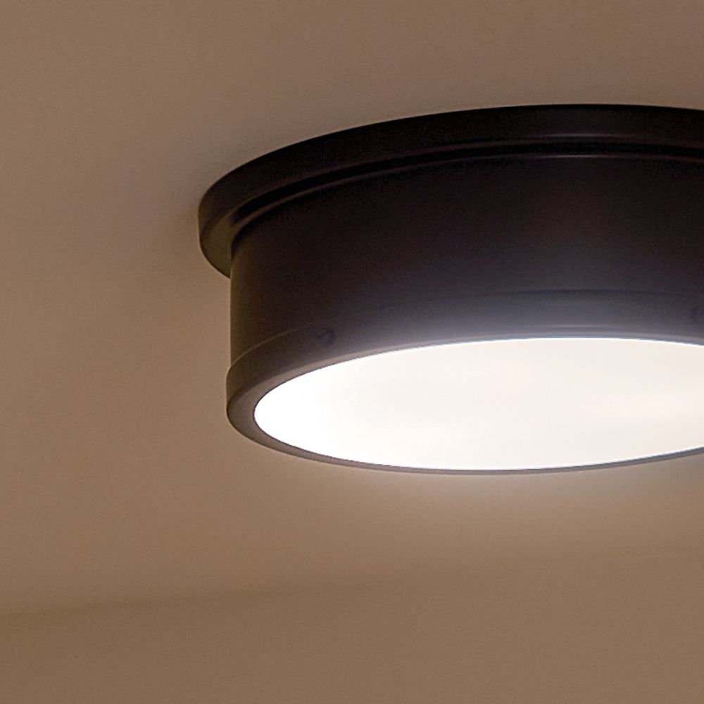 Kichler Serca 18" Wide Black Finish Flush Mount Ceiling Light in scene