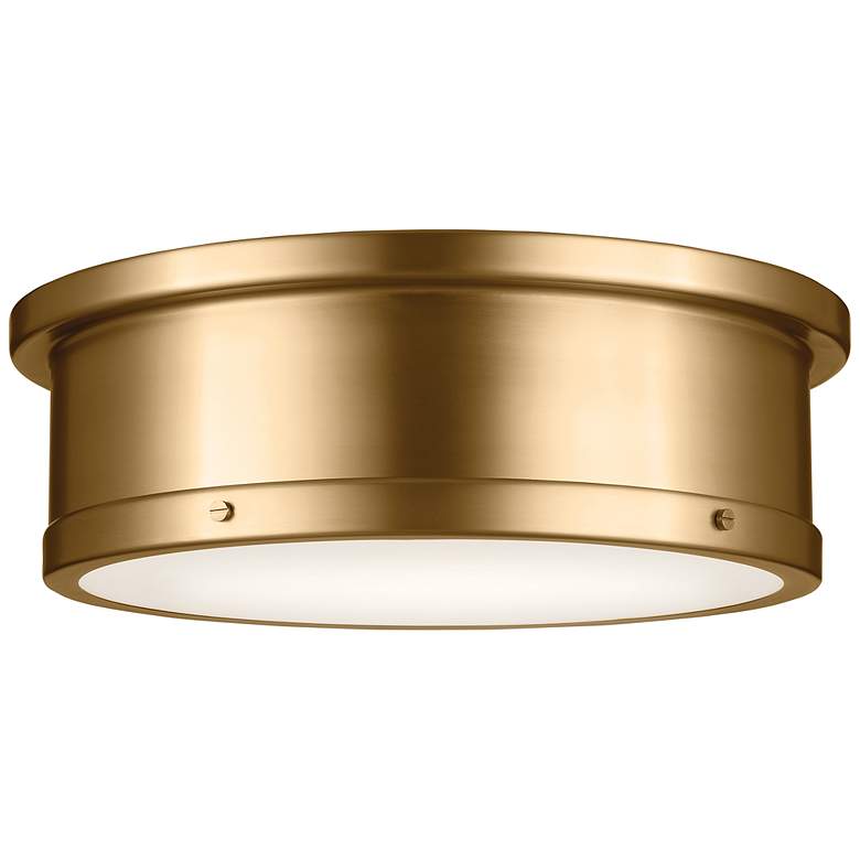 Image 3 Kichler Serca 18 inch Wide Gold Finish Flush Mount Ceiling Light