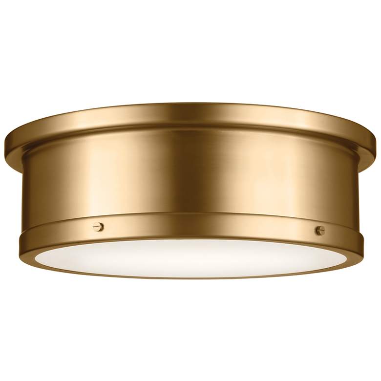 Image 3 Kichler Serca 18 inch Wide Gold Finish Flush Mount Ceiling Light