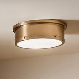 Image2 of Kichler Serca 18" Wide Gold Finish Flush Mount Ceiling Light