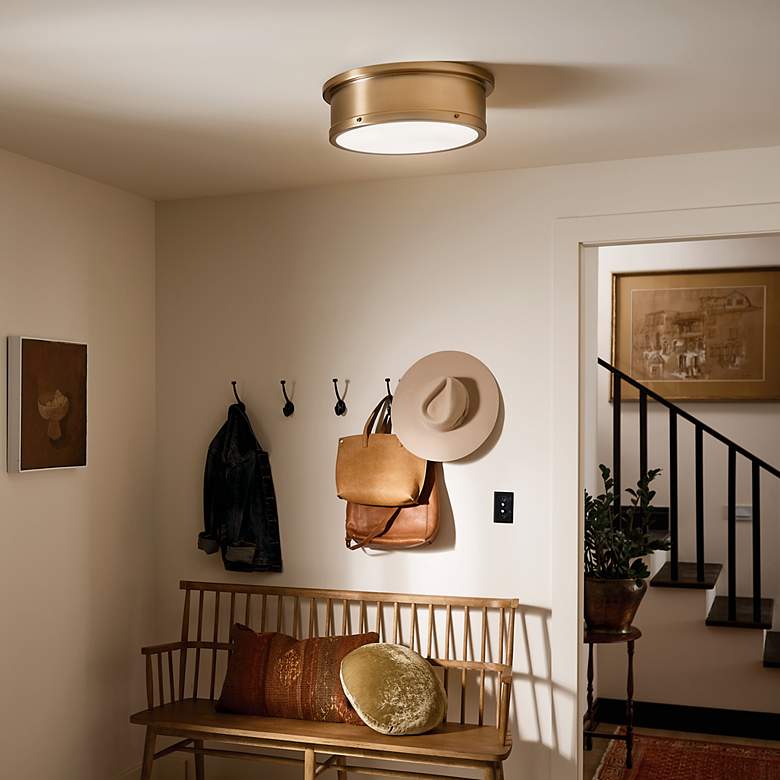 Image 7 Kichler Serca 18" Wide Gold Finish Flush Mount Ceiling Light more views