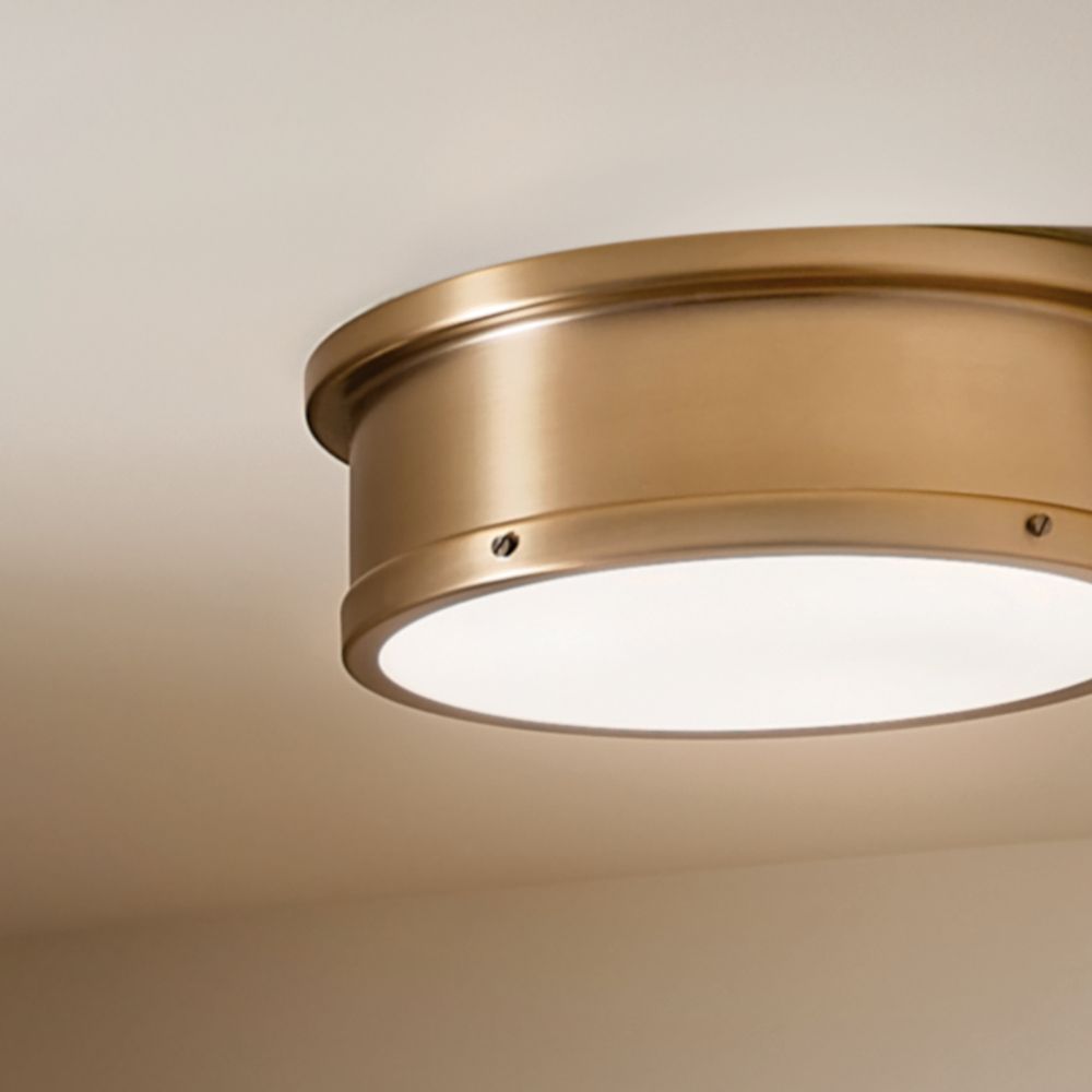 Kichler Serca 18" Wide Gold Finish Flush Mount Ceiling Light in scene