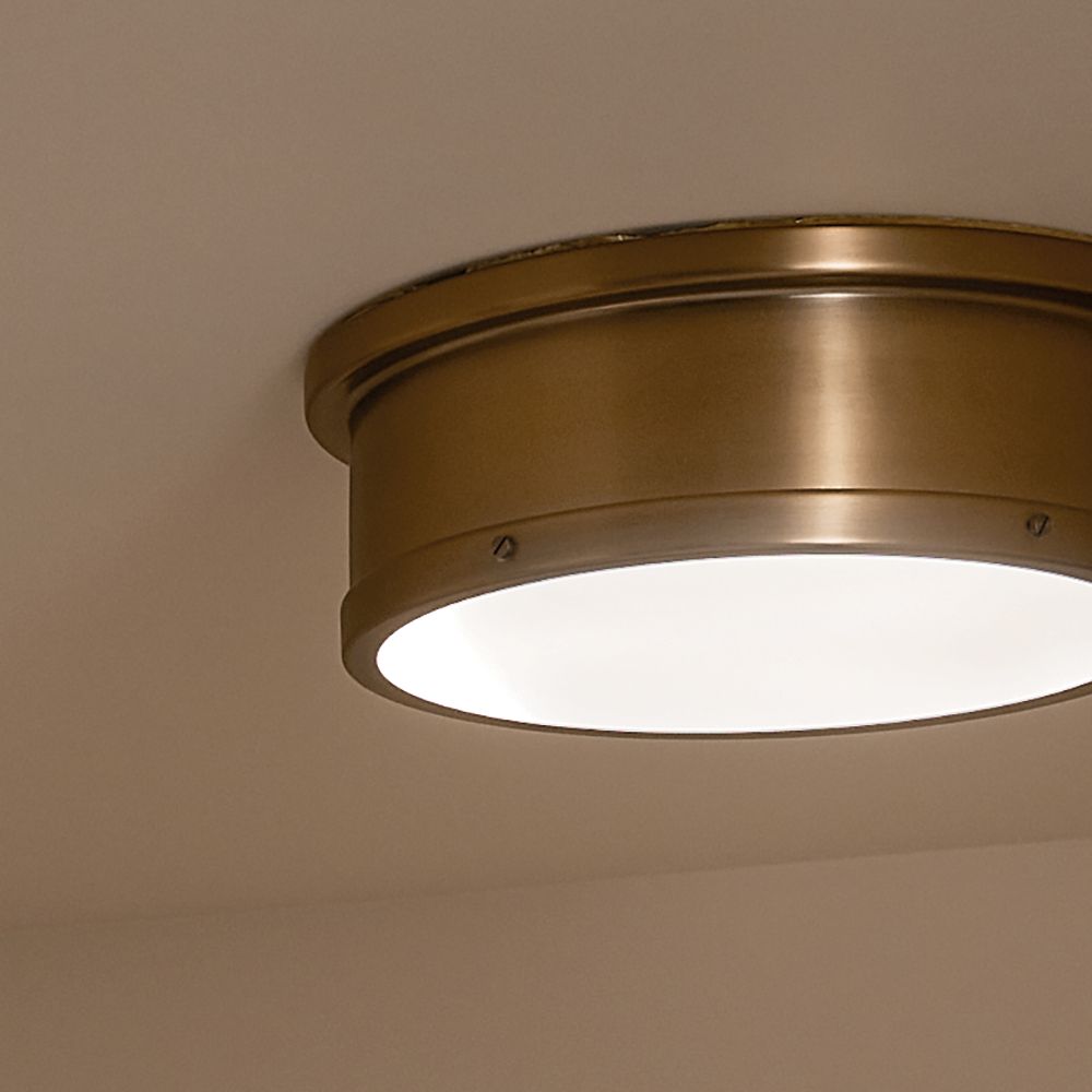 Kichler Serca 18" Wide Gold Finish Flush Mount Ceiling Light in scene
