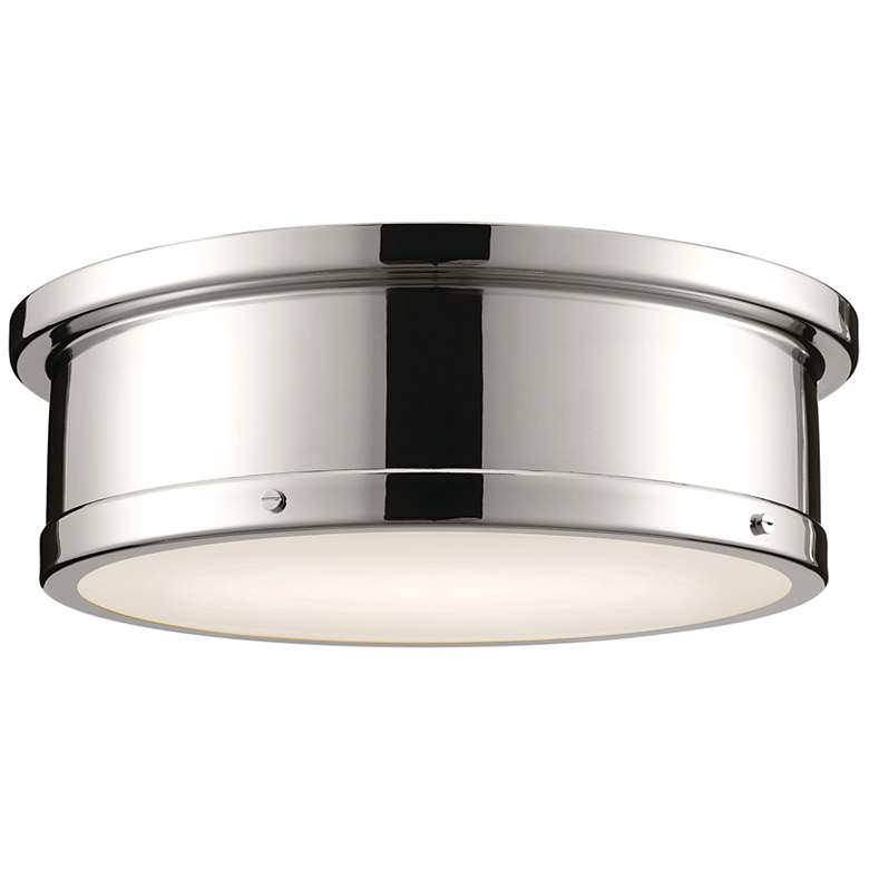 Image 3 Kichler Serca 18" Wide Silver Nickel Finish Flush Mount Ceiling Light
