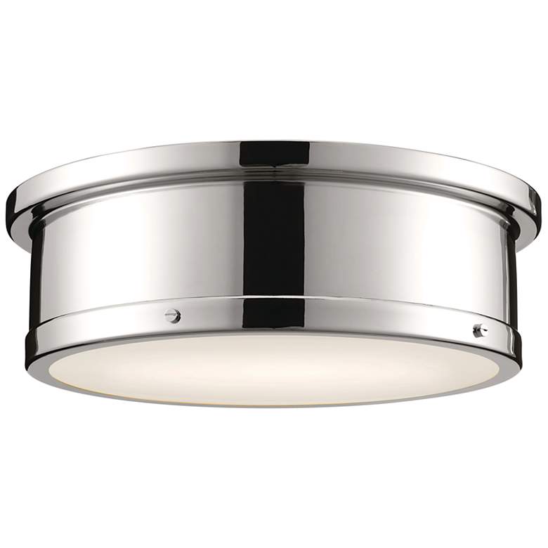 Image 3 Kichler Serca 18 inch Wide Silver Nickel Finish Flush Mount Ceiling Light