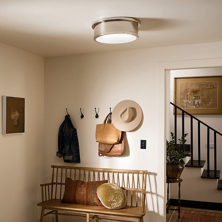 Image 7 Kichler Serca 18" Wide Silver Nickel Finish Flush Mount Ceiling Light more views