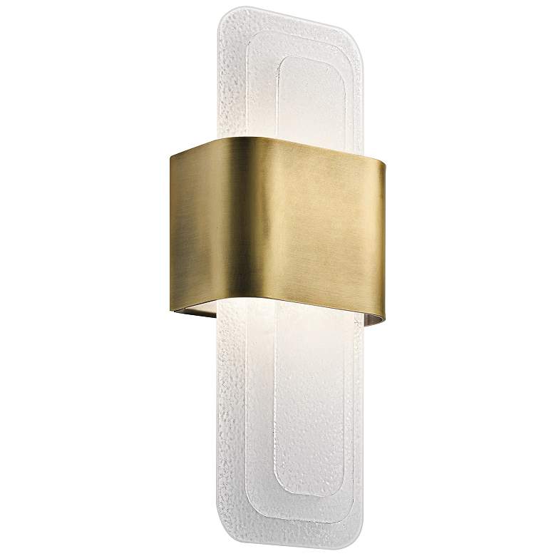 Image 1 Kichler Serene 17 inch High Natural Brass LED Wall Sconce