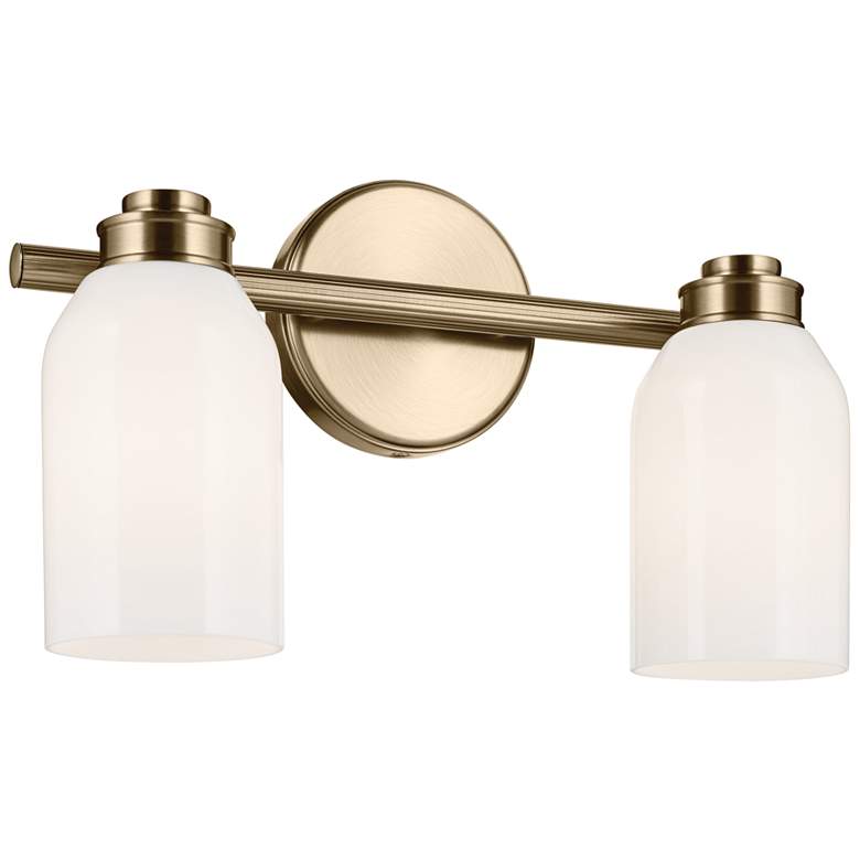 Image 1 Kichler Shae 9" High Champagne Bronze 2-Light Wall Sconce