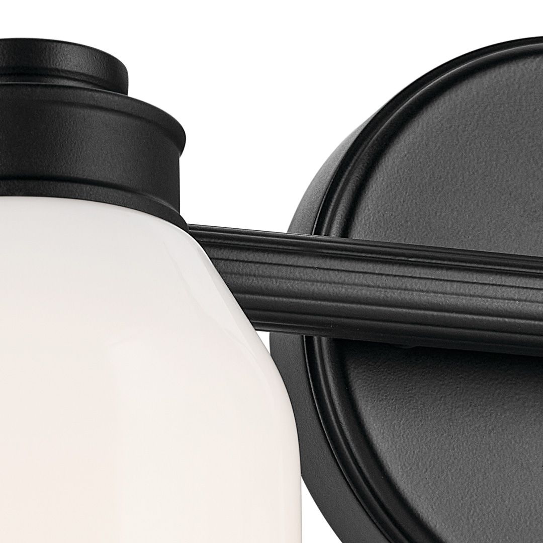 Image 6 Kichler Shae Black Bath 2Lt with Opal Glass more views