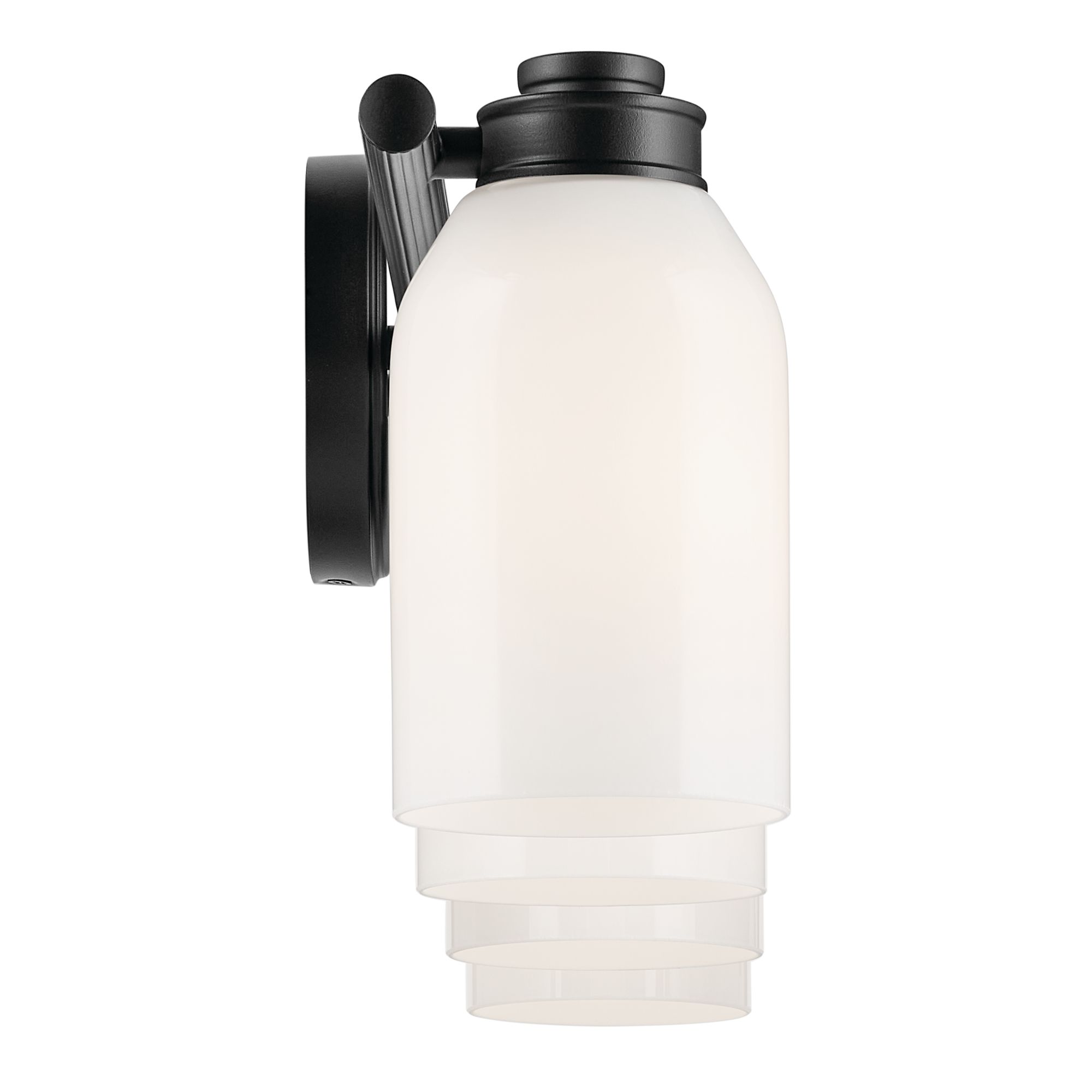 Image 3 Kichler Shae Black Bath 4Lt with Opal Glass more views