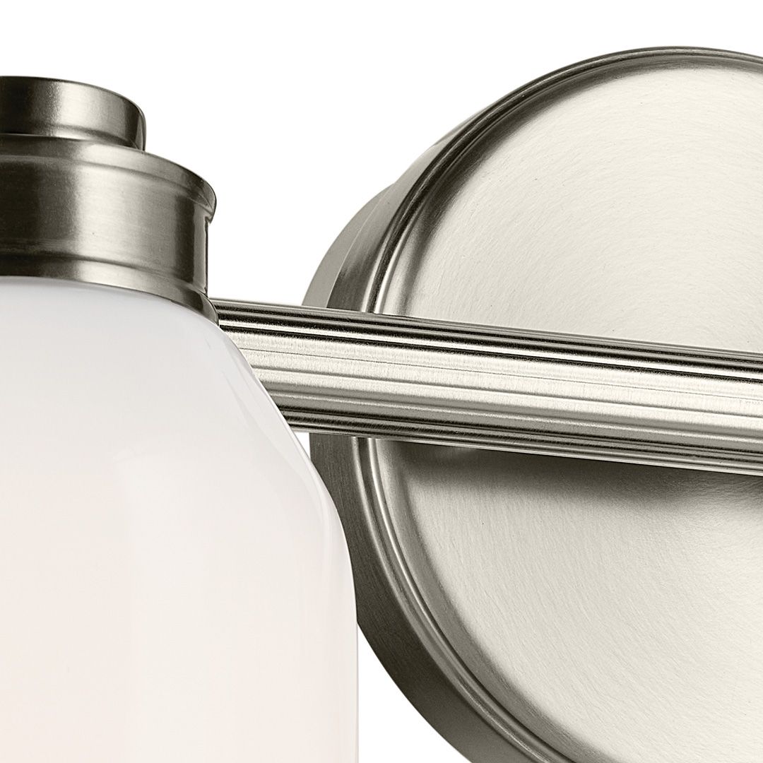 Image 6 Kichler Shae Brushed Nickel Bath 2Lt with Opal Glass more views